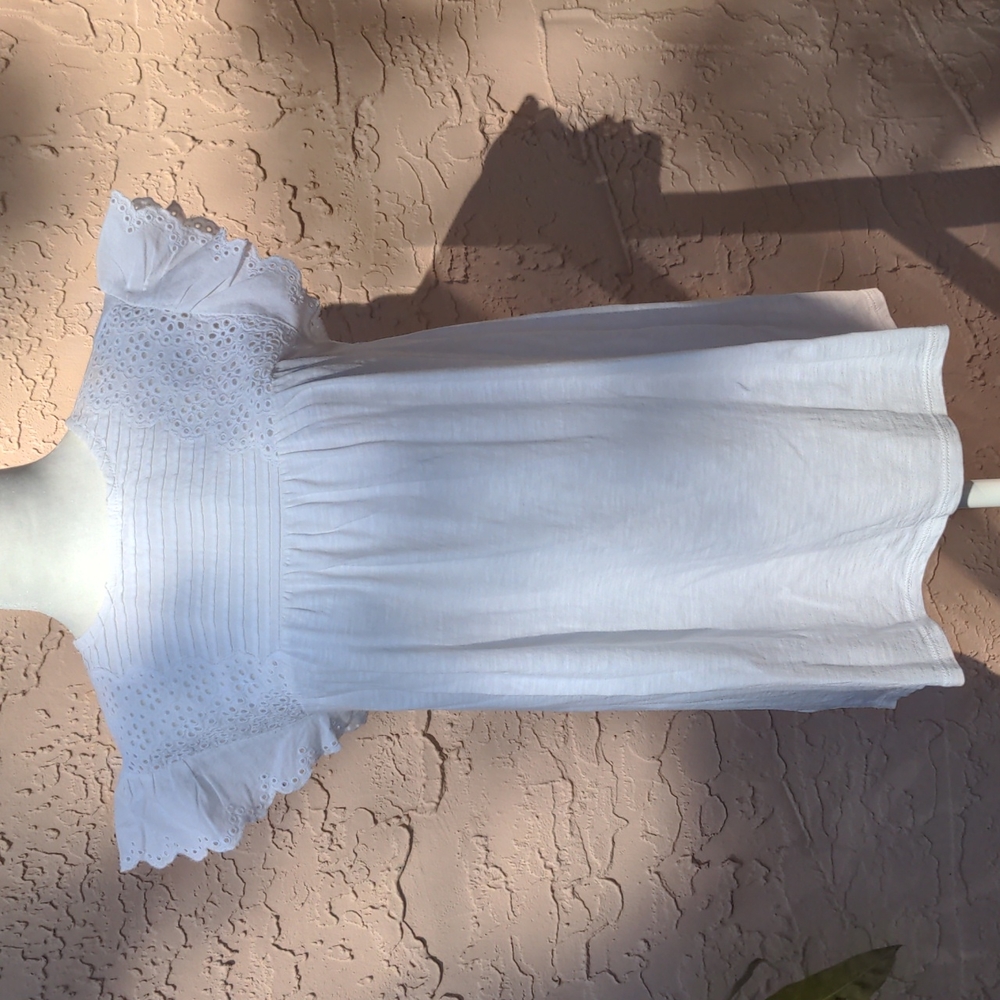 Loft Eyelet Embroidery Butterfly Sleeve Top
